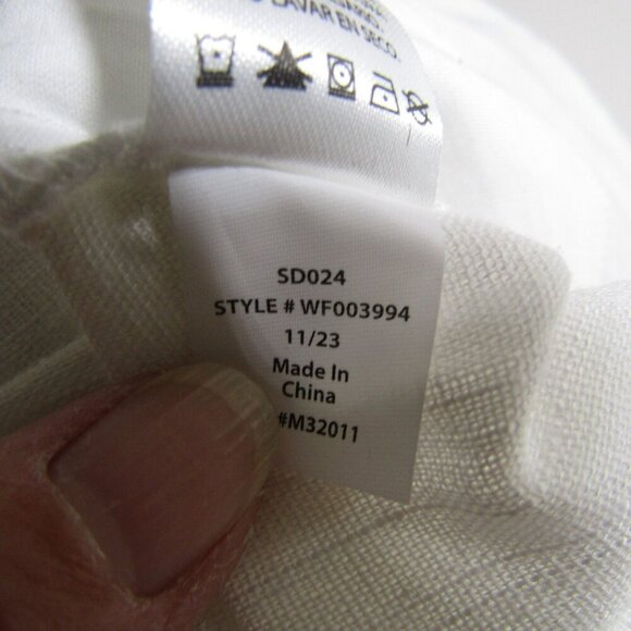 Wildfox Odessa NWT M LINEN BLEND Tailored Shorts Coastal White Cuffed Resort - Picture 9 of 11